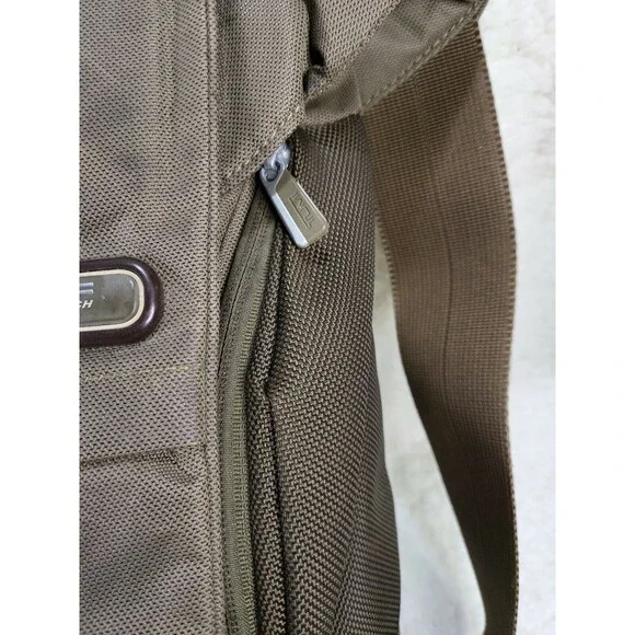 TUMI T-Tech Messenger Large Crossbody Laptop Carry Bag Olive Green Brown